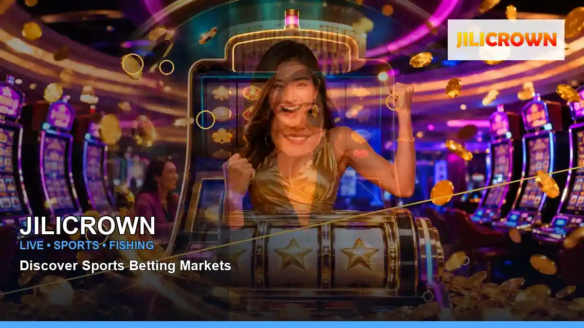JILICROWN lounge VIP casino rewards featuring an adult Filipina casino host with a right close-up composition