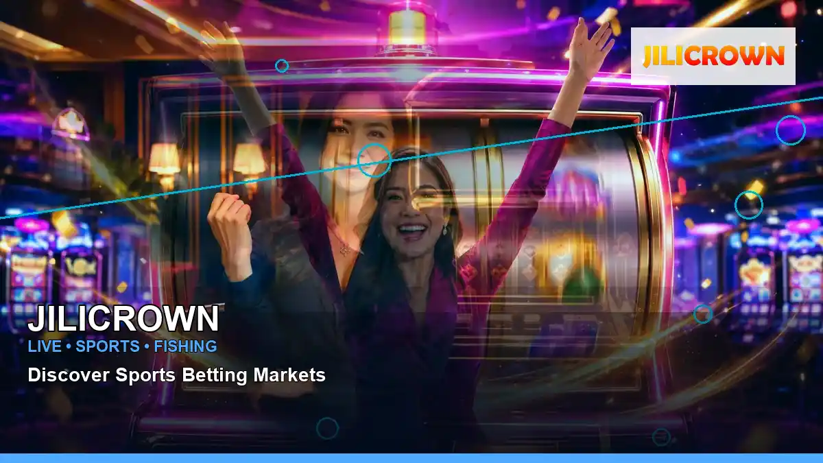 JILICROWN mobile casino first deposit rewards featuring an adult Filipina casino host with a centered composition